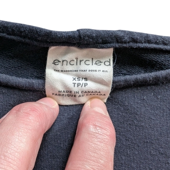 Encircled The Dressy Sweatshirt Heathered Navy Blue Loose Fit Women's size XS - Picture 8 of 12